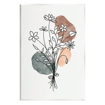 Stupell Industries Mixed Daisies Botanical Shapes Graphic Art Unframed Art Print Wall Art, Design by JJ Design House LLC