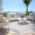 thumbnail image 6 of Addison Rugs Chantille Indoor/Outdoor Transitional Floral Lavender Washable Round Rug, 8' x 8', 6 of 6