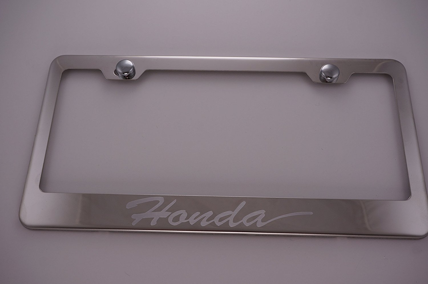 Honda Chrome License Plate Frame with Caps, By None