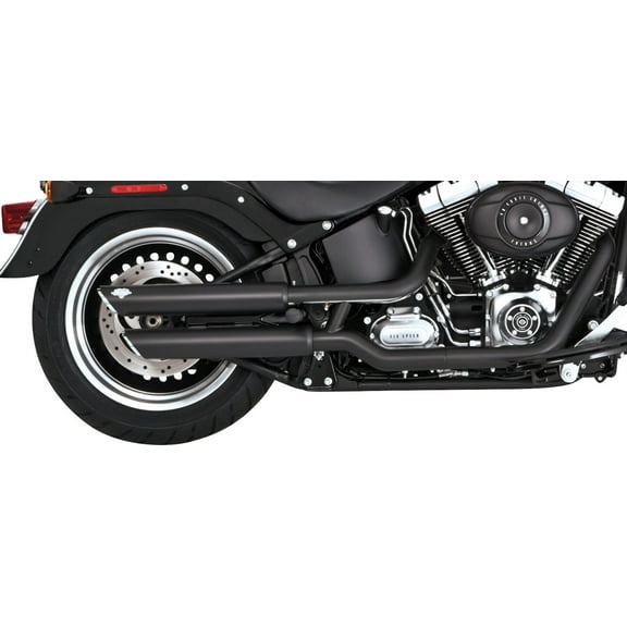 Vance & Hines Black Twin Slash 3" Slip-On Exhaust Mufflers (46343)
