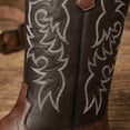 thumbnail image 3 of Men’s Western Cowboy Boots, Embroidered Pointed Toe Boots, Block Heel Slip-On Boots Mid-Calf Knight Boots, 3 of 6