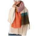 thumbnail image 2 of Jusqu'à 65 % de Rabais Mode Femmes Longues à Rayures à la Main Couleur à Franges Foulards Chauds Foulards Imprimés Foulard à la Mode en Liquidation, 2 of 5