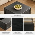 thumbnail image 6 of Mopio Blake Lift Top Coffee Table with Storage, Square Wood Coffee Table, Coffee Table with Easy Lifting Top, Modern Farmhouse Wood Center Table for Living Room, Chamfered Edge & Soft Closing (Black, 6 of 10