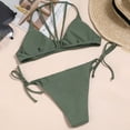 thumbnail image 4 of WREESH Women Solid Bikini Two-Piece Swimwear Swimsuit Beachwear Set, 4 of 5
