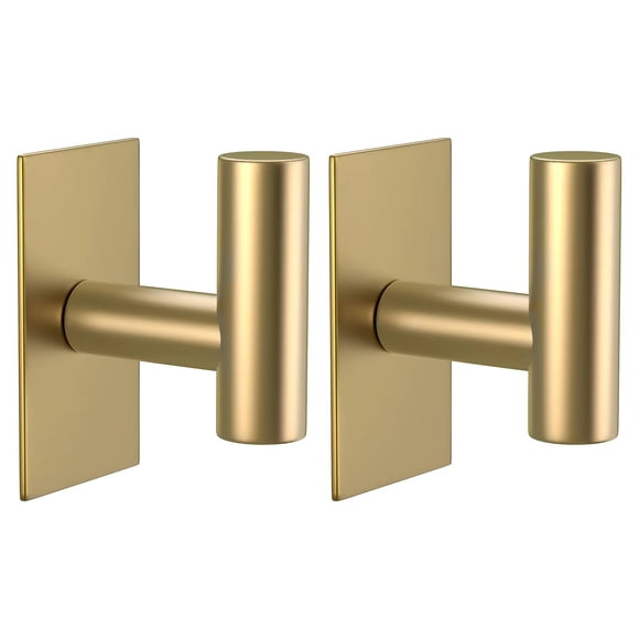 Ganchos para toallas de pared VAEHOLD, resistentes al agua (oro, paquete de 2)