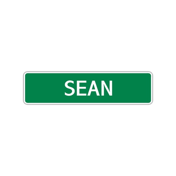 Sean Boys Children Name Kids Letter Printed Label Wall Plaque Decoration Indoor Outdoor Aluminum Sign 4"x18"
