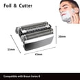 thumbnail image 5 of 83M Razor Replacement Head Compatible with Braun Series 8 Electric Shaver 8370cc/8380cc/8340s/8350s/8391cc, Silver(2 Pack), 5 of 7