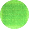 thumbnail image 1 of Ahgly Company Indoor Round Oriental Green Modern Area Rugs, 5' Round, 1 of 4