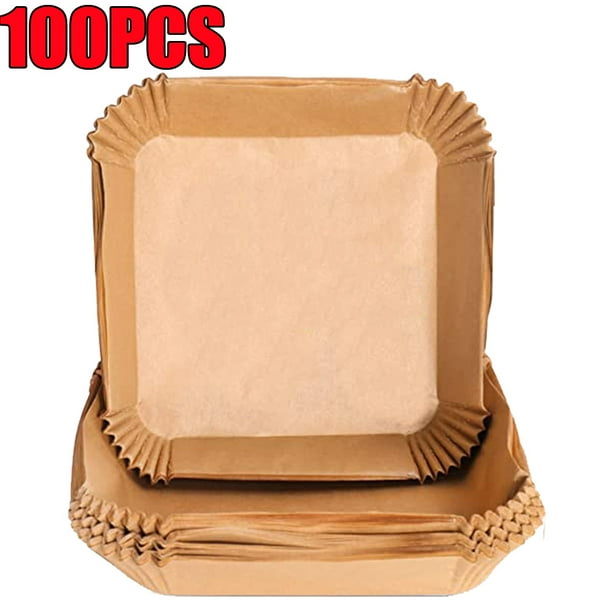 100PCS Fryer Disposable Square Air Fryer Paper Liners NonStick