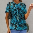 thumbnail image 6 of Animal Print Patterns Women's T-Shirt Short Sleeve T Shirts Tops Tee Ladies Loose T, 6 of 6