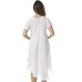 thumbnail image 3 of Riviera Sun Batik Tie Dye Summer Dress Beach Cover Up  (White, Large), 3 of 3