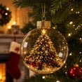 thumbnail image 4 of Christmas Light Up Story Ball Ornament, 3.94 Inch Glowing Mini Holiday Scene Tree Hanging Decoration With Warm Light For Festive Home Christmas Party Decoration,B, 4 of 6