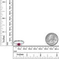 thumbnail image 6 of Gem Stone King 925 Sterling Silver Red Ruby and White Moissanite Engagement Ring for Women | 1.01 Cttw | Round 5MM | Gemstone July Birthstone | Size 7, 6 of 7
