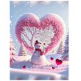 thumbnail image 1 of Pintura de diamantes 5D DIY, paisaje de Casa de muñeco de nieve de Navidad, punto de cruz, bordado de diamantes, mosaico romántico, Luna rosa, diamantes de imitación W1, 1 of 4