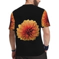thumbnail image 2 of Wukai Orange Dalia Print Men's Short-Sleeved Mesh T-Shirt,Quick-Dry Short Sleeve Workout T-Shirt-5X-Large, 2 of 8