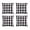 Black and White, variant on PurpleEssences Pack of 4 Decorative Throw Pillowcase Buffalo Checked Cushion Case for Sofa Car Bedroom - 18x18 Inch - Red and White