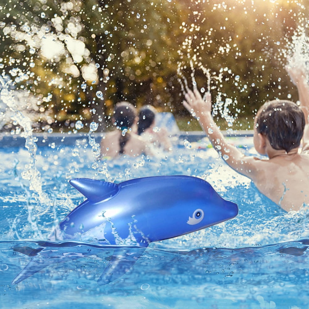 HRSR Dolphin Inflatable Toy Dolphin Inflatable Pool Toy Beach Poolside