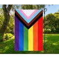thumbnail image 2 of FRF Progress Pride Garden Flag - Small Rainbow LGBT Flags 12.5x18 Inches Gay Lesbian Transgender Community Banner UV Fade Resistant for Indoor Outdoor Yard, 2 of 5