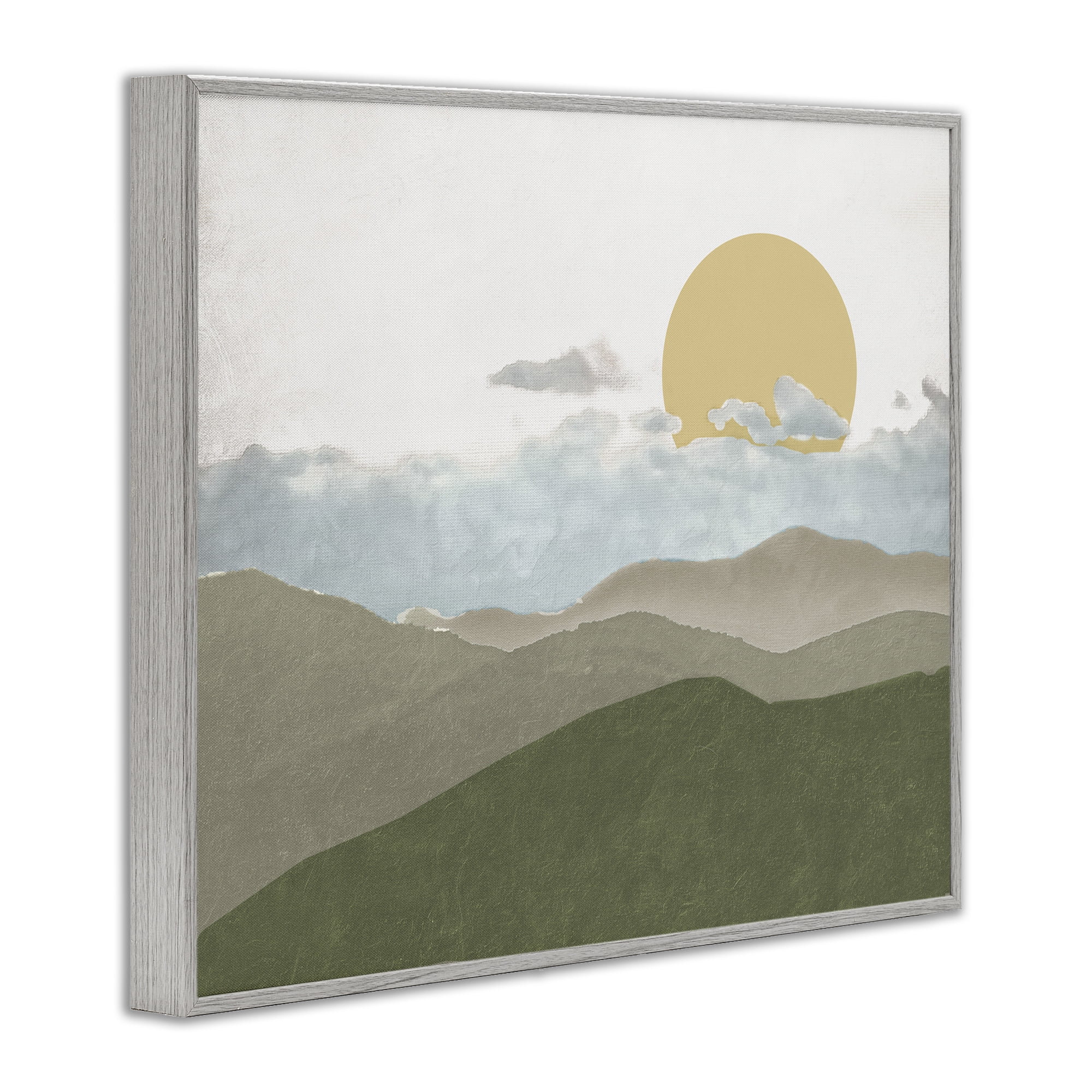 Stupell Industries Earthen Dreams Sunrise Gray Framed Giclee Art, design by Elizabeth Medley