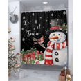 thumbnail image 4 of Christmas Snowman Bathroom Shower Curtains with Hooks, Snowflake Gift Bird Winter Black Waterproof Fabric Washable Shower Curtain for Home Hotel Bathtub Decor 36x72 Inches, 4 of 7