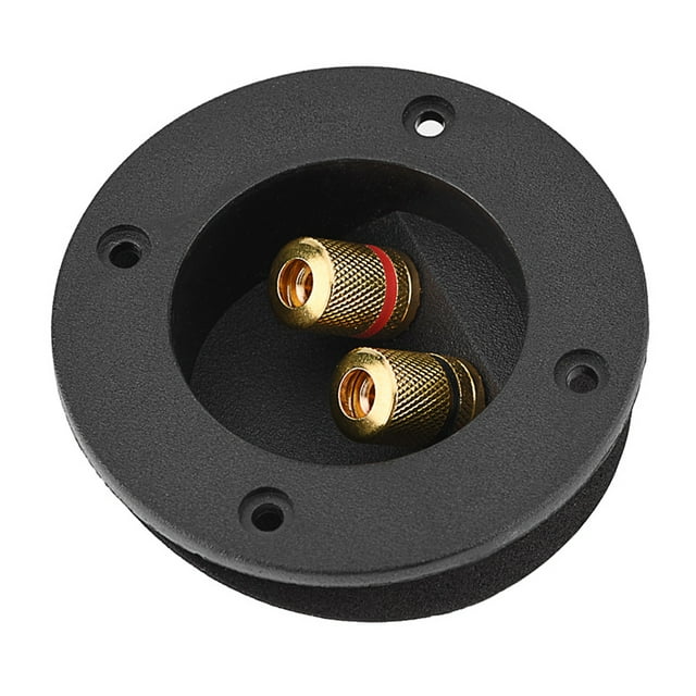 48MM 2 Copper Binding Post Cable Connector Box for Speaker Amplifier Installation Home Hotel Hall