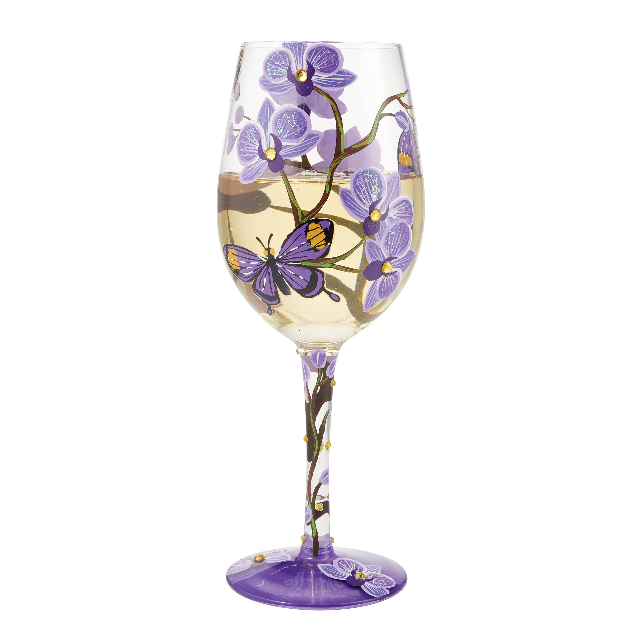 Enesco Lolita Butterfly Jubilee Wine Glass 15oz