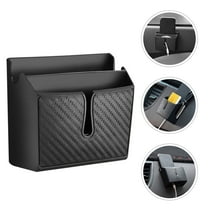 SHOWERORO Storage Bin for Car Plastic Adhesive Organizer in Black 9.00X8.00X3.50in