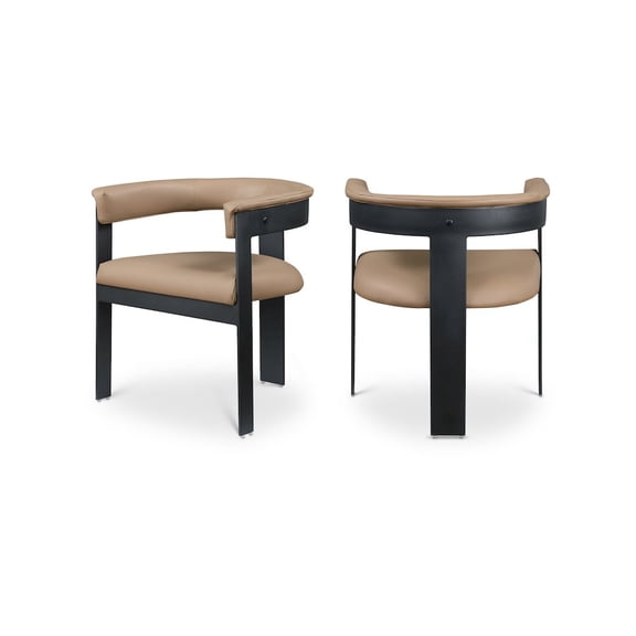 Meridian Furniture Romeo Tan Vegan Leather Dining Chair (Set of 2)