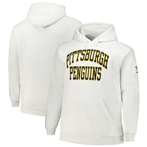 Men's Fanatics White Pittsburgh Penguins Big & Tall Fleece Pullover Hoodie