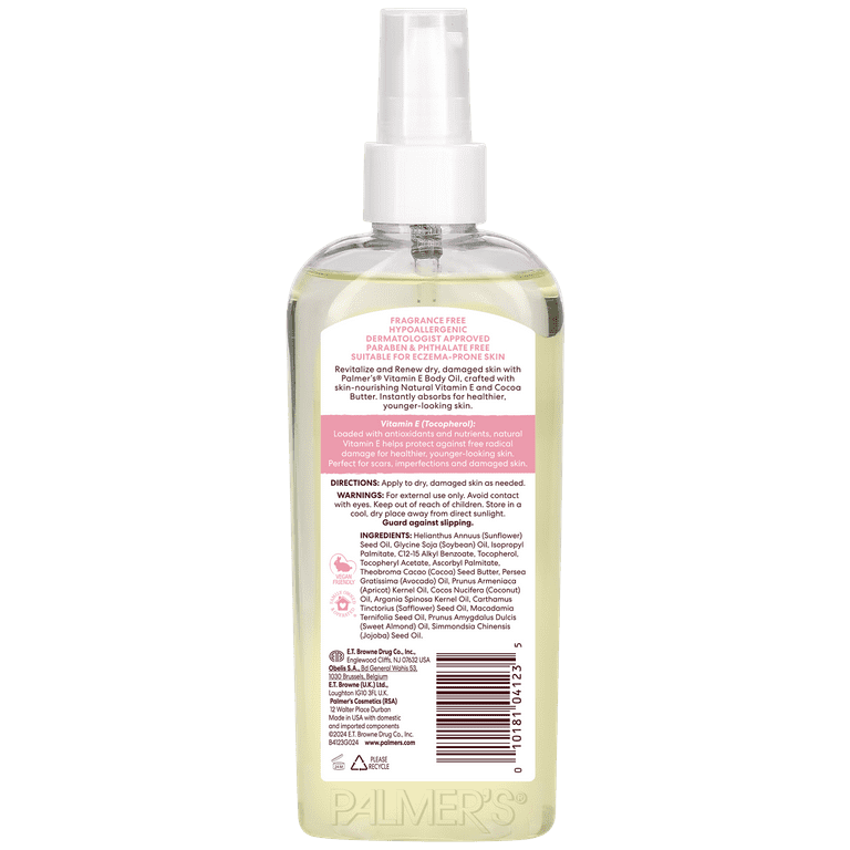 Palmer's Skin Repair Vitamin E Body Oil, Moisturizing & Nourishing,  Dermatologist Approved, 5.1 fl. oz - Walmart.com