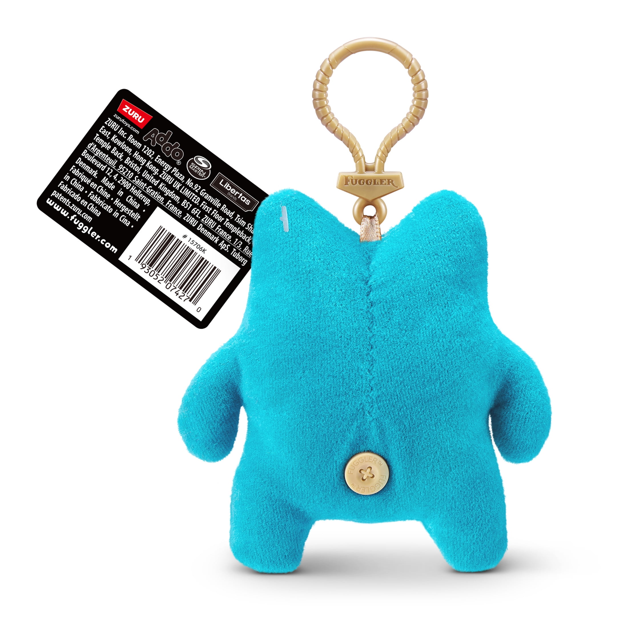 Fuggler Key Rings 5 inch (Greedy Grinner) Ugly Monster Plush, Stuffed Animal Key Chain Toy by ZURU
