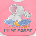 thumbnail image 4 of Inktastic I Love My Mommy Cute Elephants with Moon and Stars Boys or Girls Baby Bib, 4 of 4