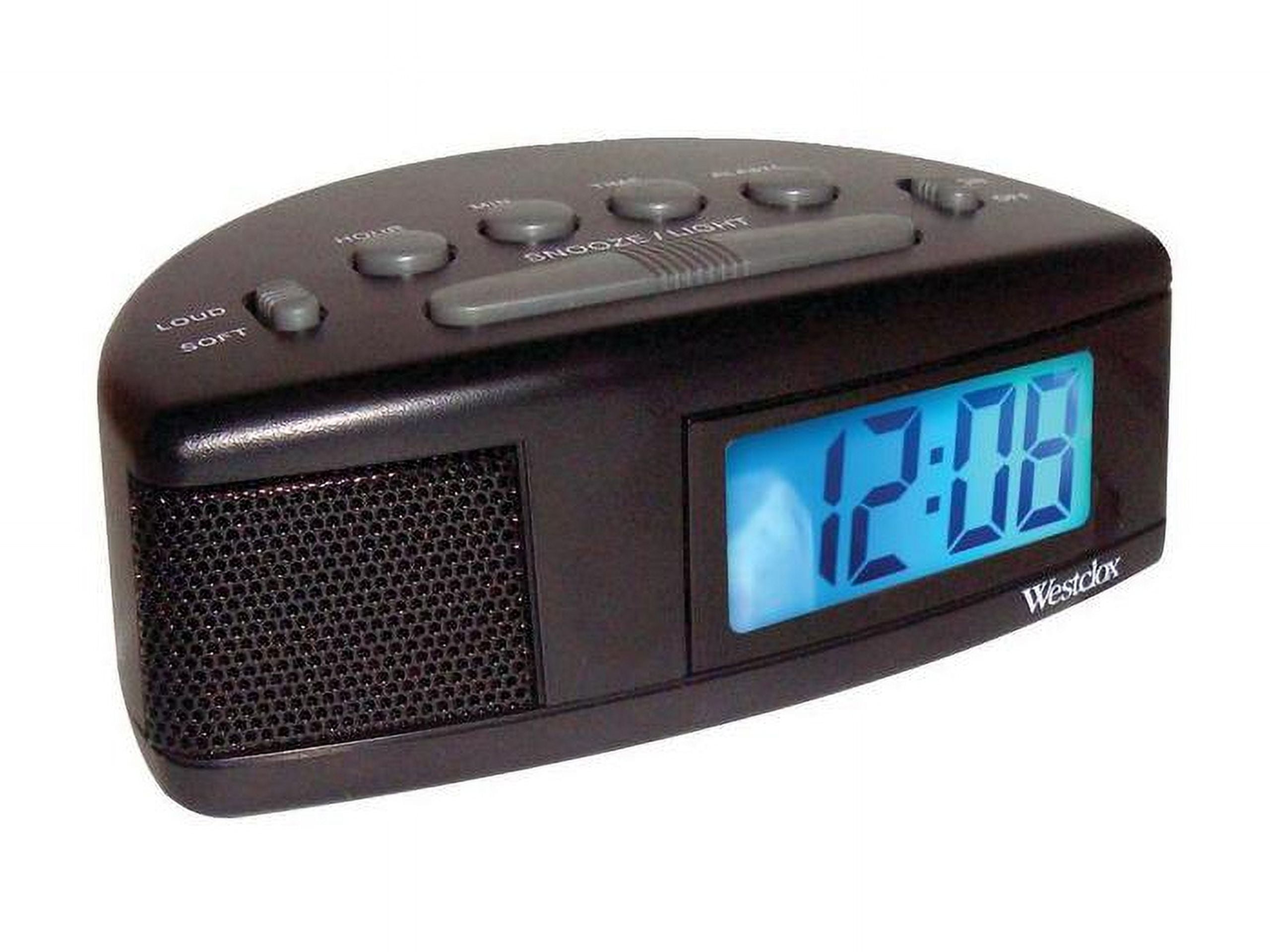 Westclox Black Super Loud LCD Alarm Clock