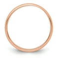thumbnail image 3 of 14k Rose Gold 3mm Lightweight Half Round Wedding Band Size 6 RHRL030, 3 of 4