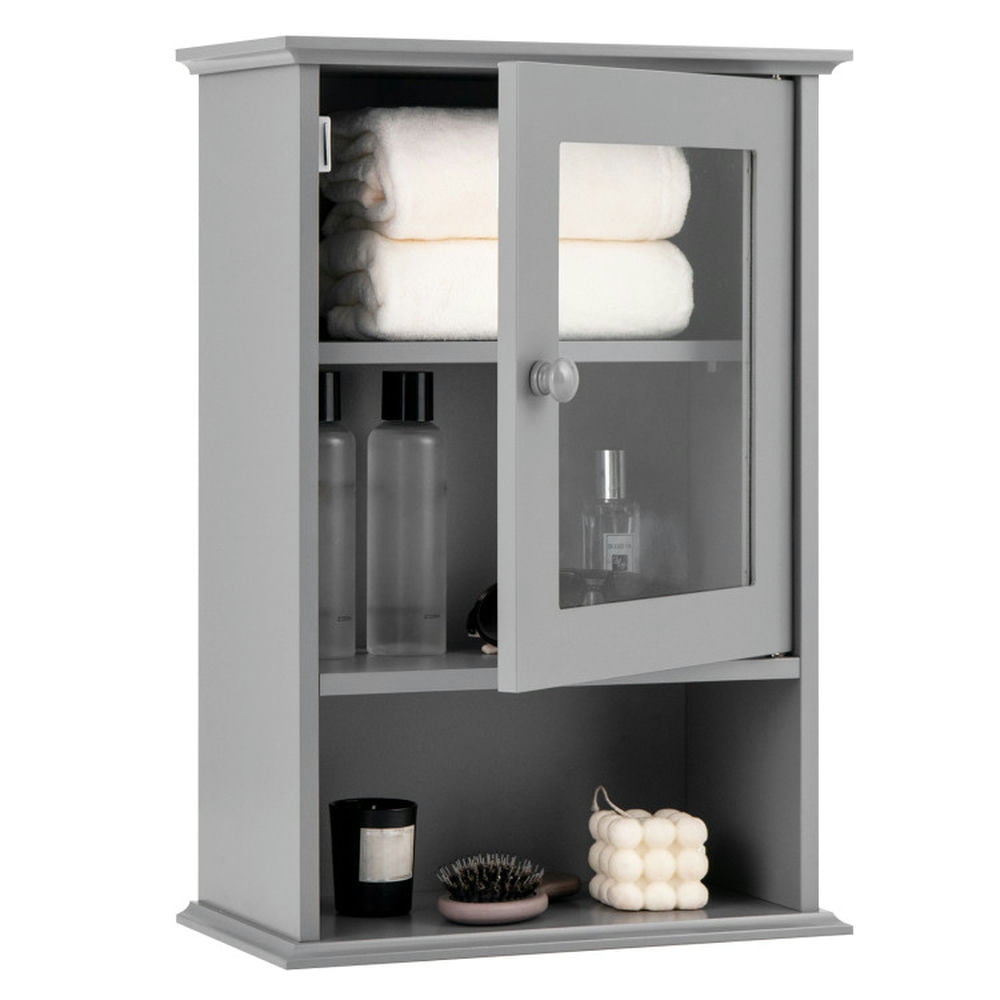 Finihen Bathroom Wall Cabinet, Wall Mounted Bathroom Cabinet, Medicine Cabinet, Bathroom Wall Mounted Adjustable Hanging Storage Medicine Cabinet, for Bathroom, Gray Finihen Bathroom Wall Cabinet, Wall Mounted Bathroom Cabinet, Medicine Cabinet, Bathroom Wall Mounted Adjustable Hanging Storage Medicine Cabinet, for Bathroom, Gray