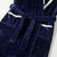 thumbnail image 3 of Jinda Women's Soft Flannel Bath Robe Warm Long Sleeve Fuzzy Winter House Sleeping Thic Warm Robe Full Length Navy Large, 3 of 4