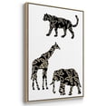 thumbnail image 3 of Ornamental Safari Animals I - Framed Premium Gallery Wrapped Canvas L Frame 3 Piece Set - Ready to Hang, 3 of 9