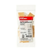 Hyper Tough Cable Tie Mounting Bases, 1 in x 1 in, Natural, 25 Count