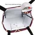 thumbnail image 6 of FORMRS Womens Canvas Tote Bag with Zipper Inner Pocket Shoulder Handbag, Red Circles, 6 of 7