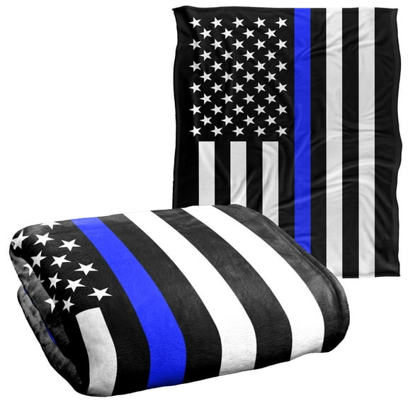 Generic Thin Blue Line American Flag Officially Licensed Silky Touch Super Soft Throw Blanket 50' x 60'