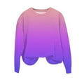 thumbnail image 5 of Hvobtty Toddler Sweatshirts, Toddler Fall Tops, Toddler Kids Girls Boys Fashion Gradient Long Sleeve Crewneck Sweatshirt Pullover Top Purple 9-10 Years, 5 of 5