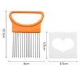 thumbnail image 6 of Hariumiu Stainless Steel Onion Holder Slicer Cutter Kitchen Vegetable Chopper Tool with 10 Forks Non-Slip Handle for Onion Potato Tomato Lemon Slicing, 6 of 8