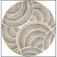 thumbnail image 2 of Nourison Astra Machine Washable 5'3" x Round Ivory Multicolor Mid-Century Modern Indoor Rug, 2 of 9