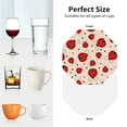 thumbnail image 6 of Yiaed Red Ladybug Print Leather Coasters for Drinks - Cup Coasters Coffee Table Kitchen Table Bar, Home & Office Gifts Handmade Drink Coasters-Octagon, 6 of 6