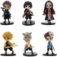 thumbnail image 1 of 6 piezas figuras de anime japonés figura de acción de PVC con base colección de anime estatuilla muñeca juguetes regalo para fanáticos niños, 1 of 5