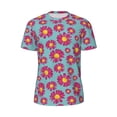 thumbnail image 6 of Rocae Daisies Flowers for Men's Mesh Quick-Dry Short Sleeve Workout T-Shirt,Mens Crew Neck Tee Lightweight Soft Classic T Shirts 4X-Large, 6 of 9