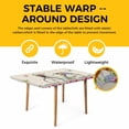 thumbnail image 4 of Farmhouse Spring Table Cloths for 6 Foot Rectangle Tables, Retro Bicycles Flowers Vines Butterfly Patio Waterproof Elastic Fitted Tablecloths, Washable Rectangular Table Cover for Camping, 4 of 8