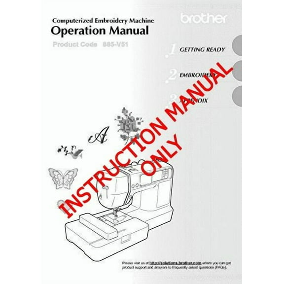Brother PE500 Embroidery Machine Owners Instruction Manual (Paperback)