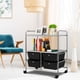 thumbnail image 1 of Costway Carrito Auxiliar con 4 Cajones Apilables y 2 Estantes 4 Ruedas Organizador para Cocina Baño Oficina 58,5 x 37 x 75 cm, 1 of 10