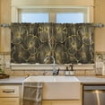 thumbnail image 2 of Yayeee Kitchen Curtains Set of 2 Light Filtering 57"x24" Over Sink Window Panels, Black Flower Pattern, 2 of 7